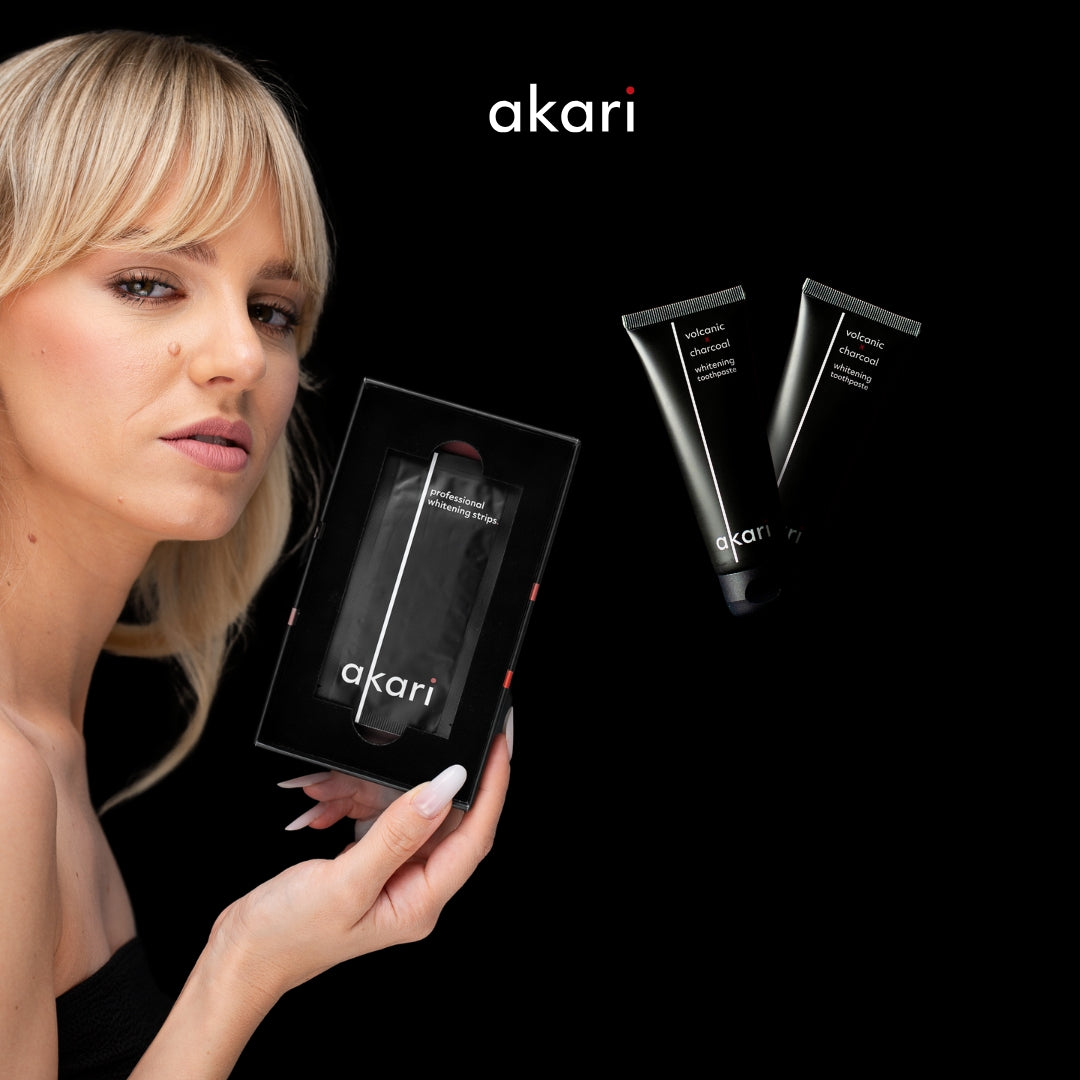 Kit Benzi x Pastă Albire Dinți Akari